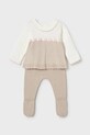 Βρεφικό βαμβακερό σετ Mayoral Newborn βαμβάκι μπεζ 1594.2D.Newborn.PPY2