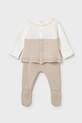 Βρεφικό βαμβακερό σετ Mayoral Newborn 1594.2D.Newborn.PPY2 μπεζ SS26