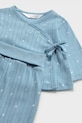 Fete Mayoral Newborn set de bumbac pentru bebeluși 1595.2J.Newborn.PPY2 albastru