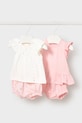 Σετ μωρού Mayoral Newborn 2-pack με ελαστάν ροζ 1639.2F.Newborn.PPY2