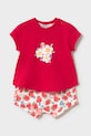 Mayoral Newborn set de bumbac pentru bebeluși 1641.2K.Newborn.PPY2 rosu SS26