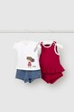 Σετ μωρού Mayoral Newborn 2-pack απλικέ κόκκινο 1643.2T.Newborn.PPY2