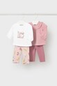 Σετ μωρού Mayoral Newborn 2-pack απλικέ ροζ 1741.2H.Newborn.PPY2