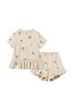 Liewood set quotidiano per bambini in cotone Ilford Set with Frills beige LW20472.PPY2