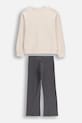 Coccodrillo komplet dresowy dziecięcy bawełniany WC6117404XXG beżowy SS26