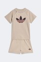 adidas Originals komplet bawełniany dziecięcy nadruk beżowy KD1039