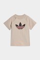 adidas Originals komplet bawełniany dziecięcy KD1039 beżowy SS26