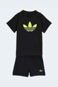 adidas Originals komplet bawełniany dziecięcy nadruk czarny KD1040