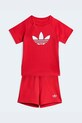 adidas Originals komplet bawełniany dziecięcy nadruk czerwony KD1035