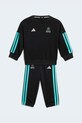 Komplet trenirka za bebe s pamukom adidas Performance MERCEDES natpis crna KE5933