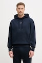 BOSS Orange dres bawełniany TracksuitWesmallhood 50541065 granatowy SS26
