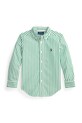 Παιδικό βαμβακερό πουκάμισο Polo Ralph Lauren επίσημη πράσινο 322979319501