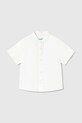 Mayoral koszula z domieszką lnu dziecięca casual biały 1111.3A.Baby.PPY2