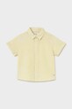 Mayoral koszula z dodatkiem lnu dziecięca casual beżowy 1112.3B.Baby.PPY2