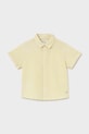 Mayoral koszula z dodatkiem lnu dziecięca casual beżowy 1112.3B.Baby.PPY2