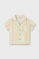 Παιδικό βαμβακερό πουκάμισο Mayoral 1113.3C.Baby.PPY2 μπεζ SS26
