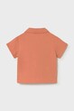 Mayoral koszula bawełniana dziecięca 1113.3C.Baby.PPY2 pomarańczowy SS26