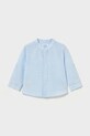 Mayoral koszula z dodatkiem lnu dziecięca casual niebieski 1116.3B.Baby.PPY2