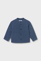 Παιδικό βαμβακερό πουκάμισο Mayoral μακρύ σκούρο μπλε 1117.3C.Baby.PPY2