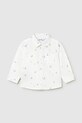 Mayoral koszula z dodatkiem lnu dziecięca 1118.3C.Baby.PPY2 biały SS26