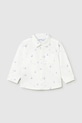 Mayoral koszula z dodatkiem lnu dziecięca 1118.3C.Baby.PPY2 biały SS26