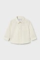 Παιδικό πουκάμισο με λινό Mayoral μακρύ μπεζ 1118.3C.Baby.PPY2