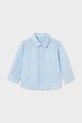 Mayoral koszula z dodatkiem lnu dziecięca casual niebieski 1118.3C.Baby.PPY2