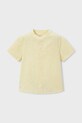 Mayoral koszula z dodatkiem lnu dziecięca 3113.5A.Mini.PPY2 żółty SS26