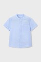Mayoral koszula z dodatkiem lnu dziecięca casual niebieski 3113.5A.Mini.PPY2