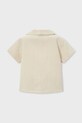 Băieți Mayoral cămașă de bumbac pentru copii 3114.5D.Mini.PPY2 bej
