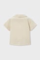 Băieți Mayoral cămașă de bumbac pentru copii 3114.5D.Mini.PPY2 bej