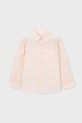 Παιδικό πουκάμισο από λινό μείγμα Mayoral 3119.5C.Mini.PPY2 πορτοκαλί SS26