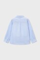 Mayoral koszula z domieszką lnu dziecięca 3119.5C.Mini.PPY2 niebieski SS26