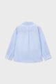 Mayoral koszula z domieszką lnu dziecięca 3119.5C.Mini.PPY2 niebieski SS26