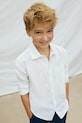Mayoral koszula bawełniana dziecięca bawełna biały 6174.7A.Junior.PPY2