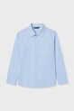 Mayoral koszula bawełniana dziecięca 6174.7A.Junior.PPY2 niebieski SS26