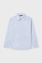 Mayoral koszula bawełniana dziecięca 6175.7A.Junior.PPY2 niebieski SS26