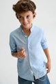 Дитяча бавовняна сорочка Mayoral довгий блакитний 6176.7B.Junior.PPY2