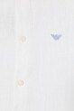 Chłopiec Emporio Armani koszula lniana dziecięca 8N4CJ9.3NEEZ biały