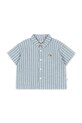 Παιδικό βαμβακερό πουκάμισο Konges Sløjd ELLIOT SS SHIRT GOTS εμπριμέ μπλε KS104782.PPY2