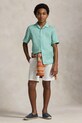 Polo Ralph Lauren koszula dziecięca lniana turkusowy 323964585501