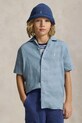Polo Ralph Lauren Košeľa detská ľanová modrá 323964585502