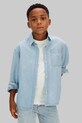 Calvin Klein Jeans košulja za djecu od pamuka plava LVCKSJB30B.128.176.PPY2