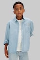 Calvin Klein Jeans košulja za djecu od pamuka plava LVCKSJB30B.128.176.PPY2