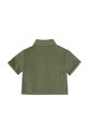 Chłopiec Donsje koszula z dodatkiem lnu dziecięca Brammie Shirt 4099500 zielony