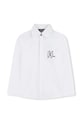 Detská bavlnená košeľa Karl Lagerfeld Z31080.114.150 biela SS26