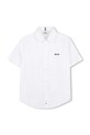 Παιδικό βαμβακερό πουκάμισο BOSS casual λευκό J53160.114.150