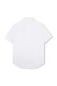 Παιδικό βαμβακερό πουκάμισο BOSS J53160.114.150 λευκό SS26