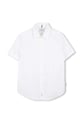 Dětská bavlněná košile BOSS krátký bílá J53160.162.174