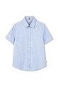 Dětská bavlněná košile BOSS krátký modrá J53160.162.174